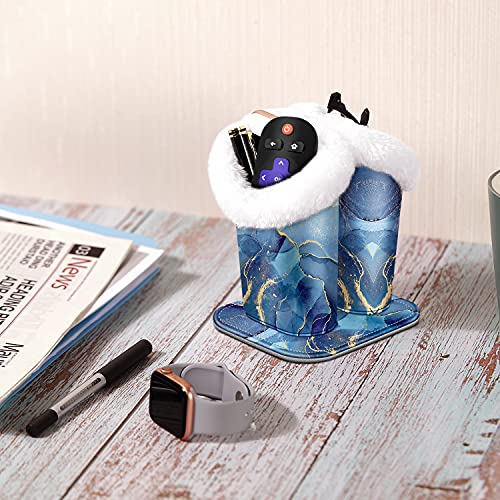 Image of FINTIE Plush Lined Double Eyeglasses Holder with Magnetic Base, Glasses Stand Case Organizer for Desk, Nightstand, Office