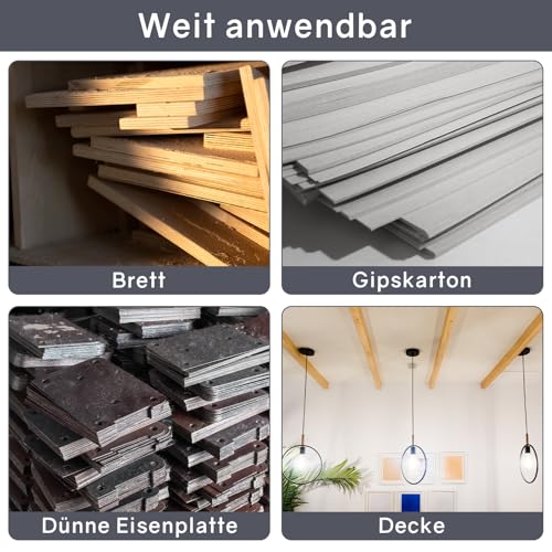 Ronoza 100 Stück Hohlraumdübel Butterfly Set, Gipskartondübel mit Schrauben, Rigipsdübel Für Gipskarton, Gipsfaserplatten, Befestigung in Beton (50 Dübel + 50 Schrauben)