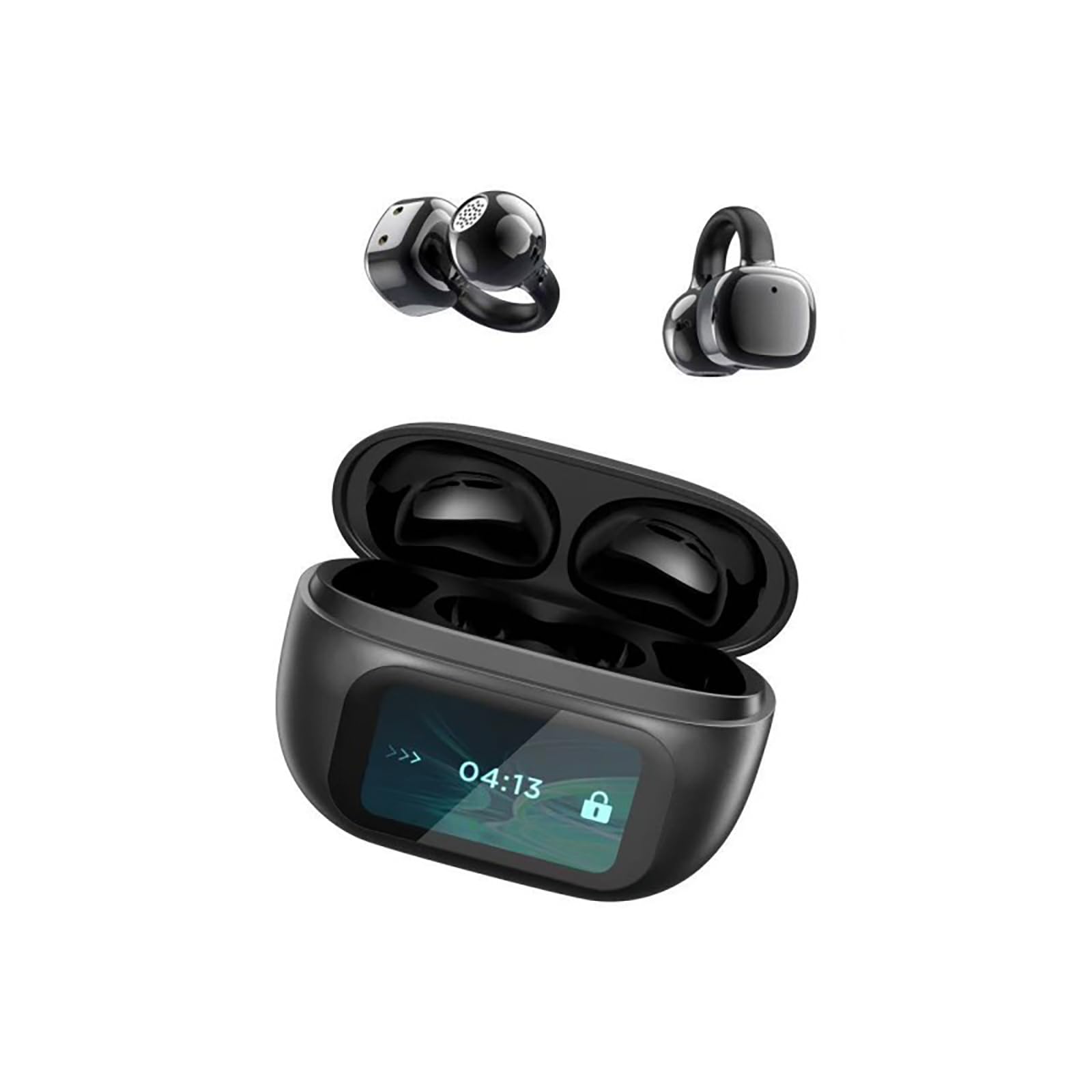 ELLENNE Auricolari IA Traduzione Simultanea Display Touch Colori NERO | ELLENNE - Auricolari IA con Traduzione Simultanea in Tempo Reale, Bluetooth, Cuffie Wireless AI, Display Touch Colori Hi-Fi