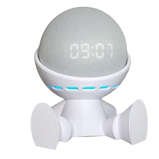 Suporte Para Echo Dot 4 e 5 Alexa Robo Sentado COR:BRANCO
