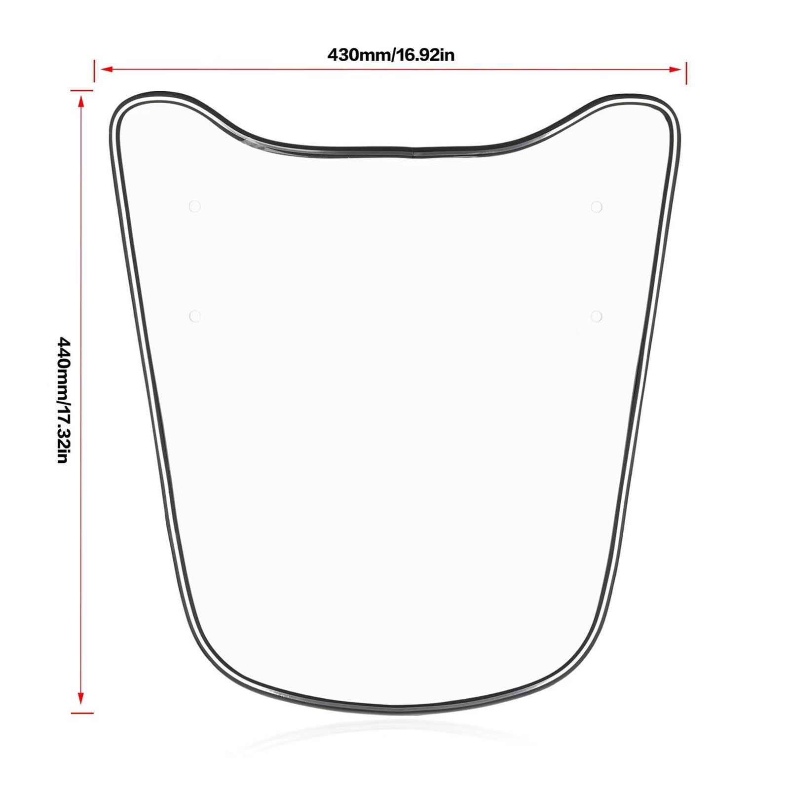 Deflettore Vento Deflettore Antivento Con Bordo Allargato Per Parabrezza Per Scooter Estensione Universale Del Parabrezza Per Moto Parabrezza Cupolino