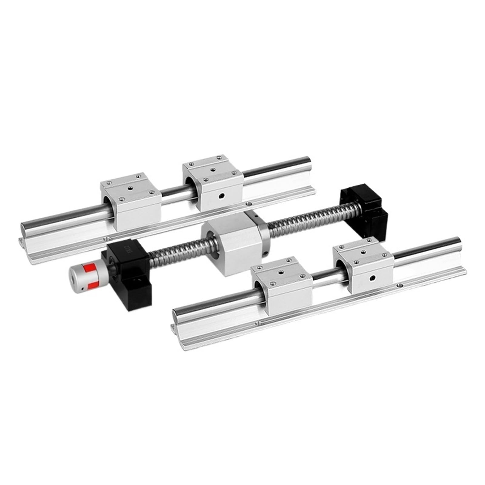 DEBLAN Linearschienenset Kugelumlaufspindel SFU1605 1200 mm 1000 mm 1500 mm + Führungsschiene SBR16+SBR16UU + Unterstützer BK12BF12 + Koppler 8 * 10 (Farbe: SBR16 SFU1610, Größe: 600 mm)