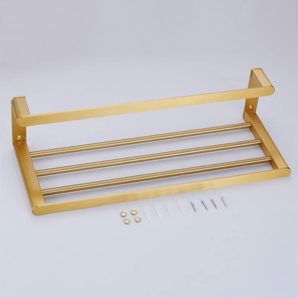 Towel Rails, Bathroom Towel Rack Wall Mounted Towel,Brushed En Towel Rack,Bathroom Towel Rack,Wall-Mounted Bathroom Hanger,Shelf European Storage Rack