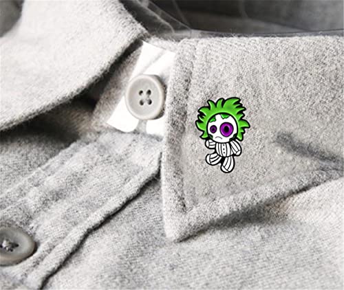 Image of Purple Eye Witches Green Hair Magician Muppet Brooch Badges Enamel Pin Fashion Jewelry Accessories