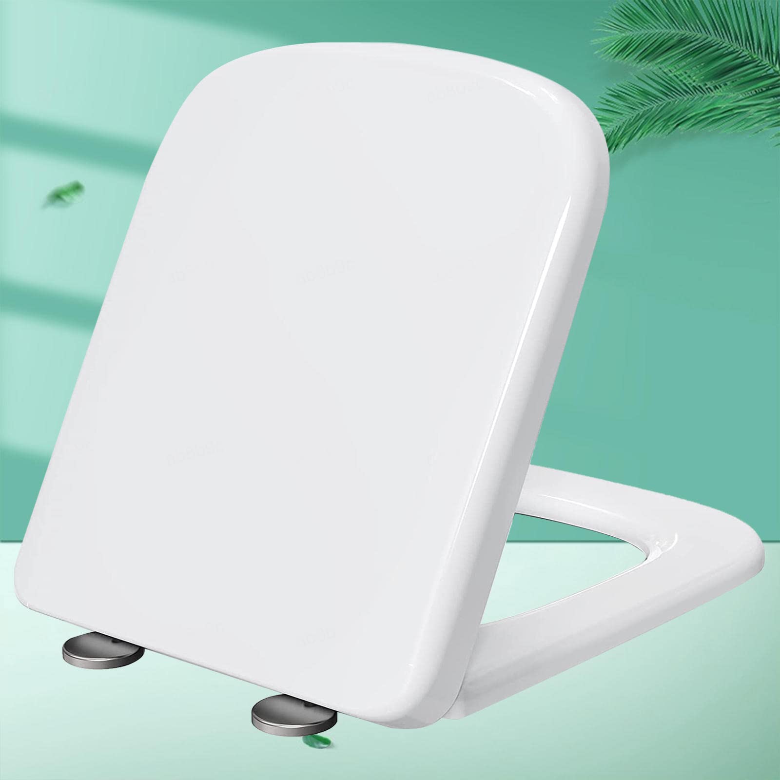 Couvercle de toilette antibactérien rectangulaire pour stopper les bruits