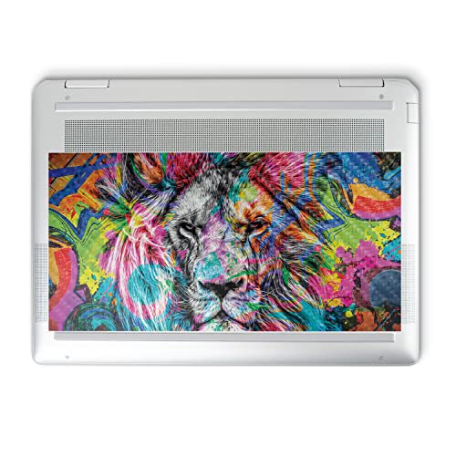 Image of MightySkins Carbon Fiber Skin Compatible with HP Spectre x360 14 inch (2022) Full Wrap Kit - Neon Lion | Protective, Durable Textured Carbon Fiber Finish | Easy to Apply | Made in The USA