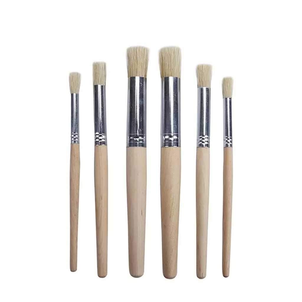 DUYHBAWRS 6pcs/set Professional Paint Brush Set Paint by Numbers Pens Pointed Pointed Brushes for Oil Acrylic Painting
