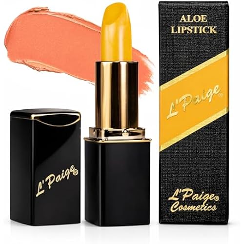 L'Paige pH Color-Changing Yellow Lipstick | Yellow to Warm Coral Pink Transformation | Aloe Vera Moisturizing Formula | Long-Lasting Lip Stain-Like Color | Shade LYW