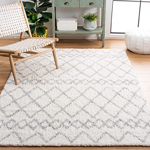 Tapete decorativo estilo boho 6' x 9' Ivory y gris claro miniatura 1