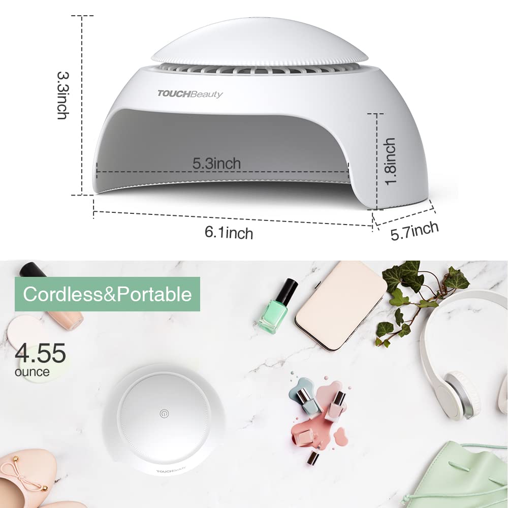 TOUCHBeauty Asciugatore per unghie per bambini, lampada per unghie a LED per smalto normale con aria, strumento per manicure per smalto normale - perfetto per i bambini AG-2130EU