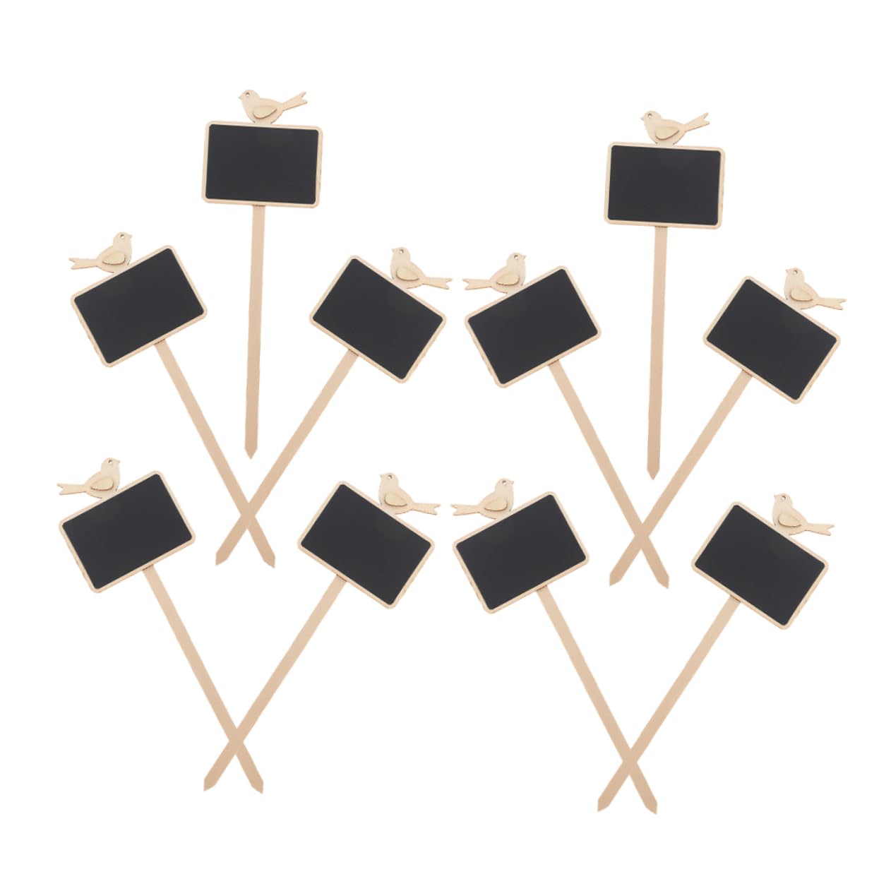 ibasenice 4 ensembles Mini-Tableau Noir Enfichable Étiquettes Pour Plantes D'Intérieur Tuteurs D'Identification Des Plantes Tuteurs D'Étiquettes De Jardin Tuteurs 10 pièces * 4