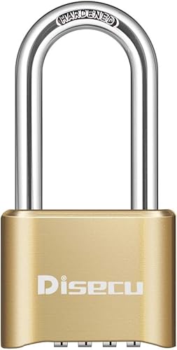 Cerradura de combinación de 4 dígitos resistente, grillete de 2.5 pulgadas de largo, impermeable, para exteriores, para armario de gimnasio escolar,