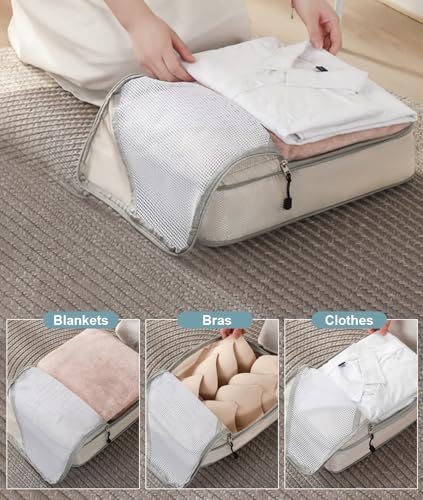 Barsine Large Compression Packing Cubes for Travel 4 Set Luggage Suitcase Organizer Bag Traveling Essentials4