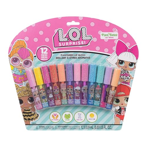 L.O.L sorpresa! Set di 12 lucidalabbra vegetali, set di trucchi
