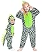IKALI Dinosaurier Kostüm für Baby, Kinder Hooded Drachen Strampler Overall, Tier One-Size-Pyjama 8-10