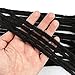 Dreadlock Extension Human Hair 8inch 0.8cm Width 100% Permanent Huamn Hair Loc Extension Can Be Dyed Bleached Curled Handmade Loc Extension for Men Women (30 Strands Natual Black)