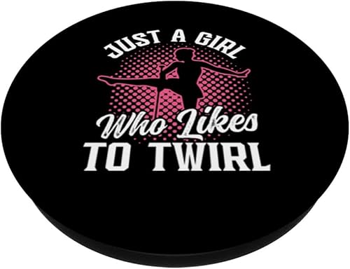 Miniatura 2 de Twirler Majorette Just a Girl who likes twirl Baton Twirling PopSockets Swappable PopGrip