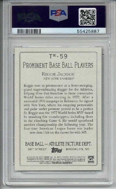 2020 Topps Turkey #tr59 Reggie Jackson Card New York Yankees Psa 10 Low Pop - Slabbed Baseball Cards