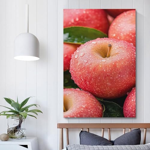 Poster mural pommes rouges pour raviver un mur blanc