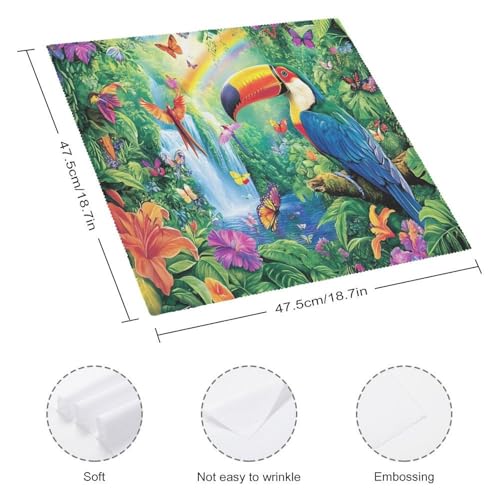 Servilletas de tela suaves de tucán, reutilizables y perfectas para proteger tu mesa 3