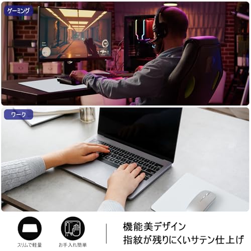 KIBOU KAI 【薄型シリコン滑り止めベース】 ガラスパッド ゲーミングマウスパッド シリコンベース 強化ガラス eスポーツ マウスパッド プロフェッショナルマウスマット 190×280mm MINI 耐久性に優れ ホワイト