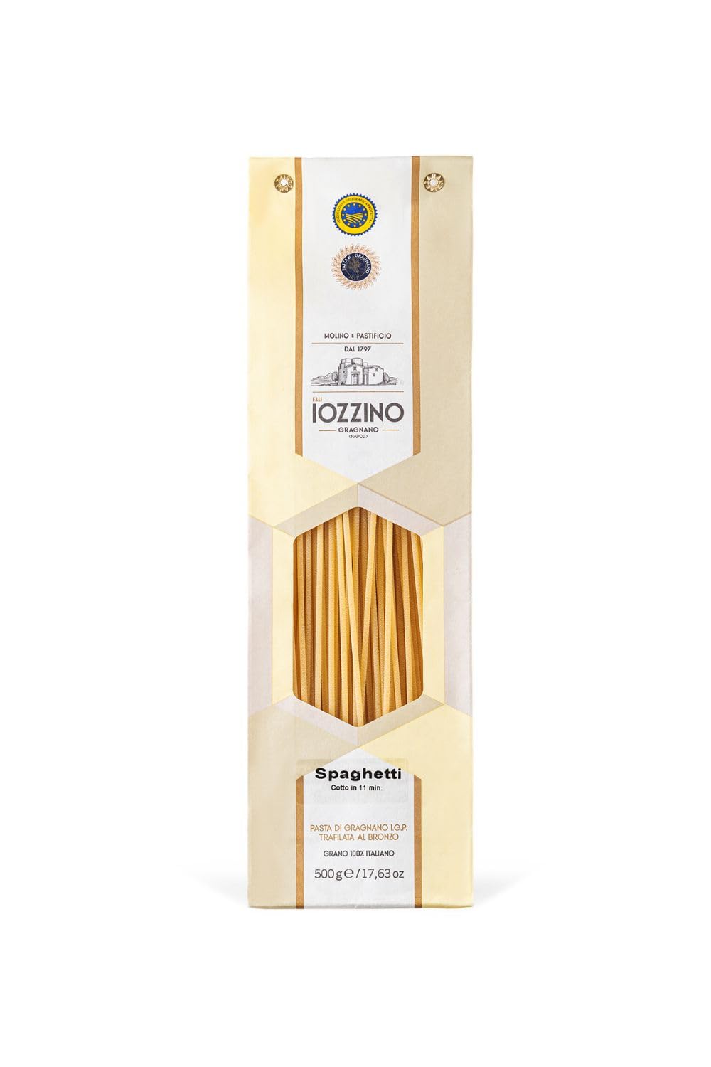 Pastificio F.lli Iozzino - Pasta de Gragnano IGP - Spaghetti di Gragnano 3Kg (6x500g)
