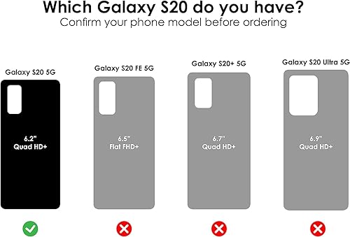 OtterBox Defender Series Screenless Edition - Funda para Samsung Galaxy S20 y S20 5G (solo incluye clip de funda, embalaje no minorista), color negro