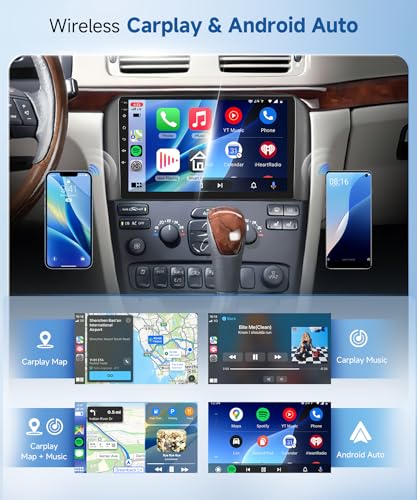 Radio para Volvo S80 1999-2006 con pantalla táctil 9 pulg miniatura 4