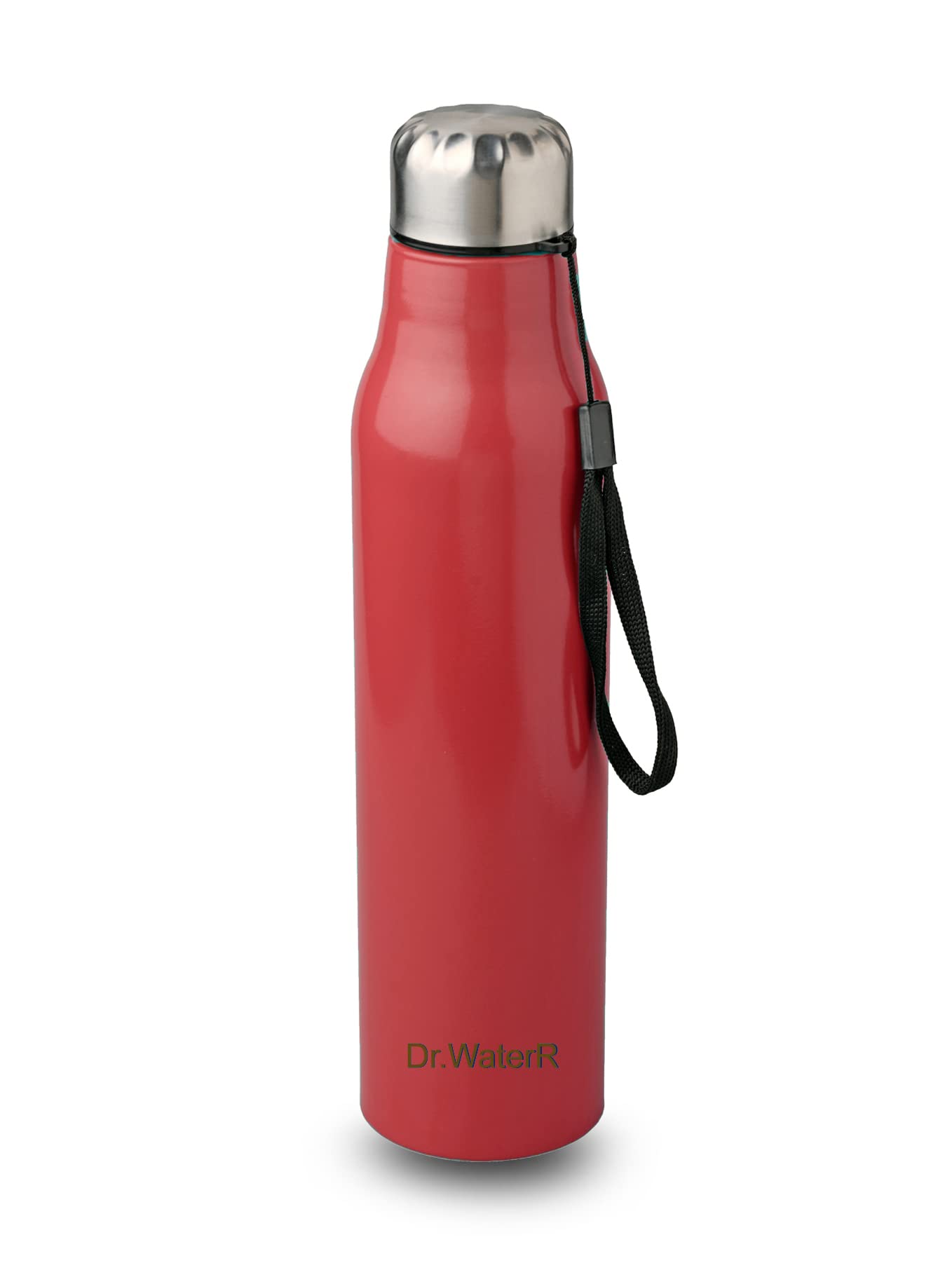 Dr. WaterRNeo Steel Bottle - 1000ml Capacity, Fridge Bottle, Office Bottle, Travel Bottle, Reusable, BPA-Free, Spill-Proof, Easy to Clean (Red)