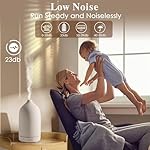 Diffuserlove Ceramic Essential Oil Diffuser 160ML Aromatherapy Diffuser for Home Bedroom Room Cool Mist Humidifier Stone Air Diffusers (Size:6.8" H x 3.6" W) - Image 5