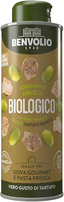 BENVOLIO - Huiles d'liOve Extra Vierges Aromatisées Biologiques | 250 ml | (Truffe blanche)