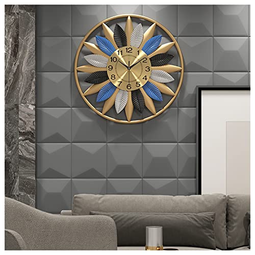 Horloges murales de décoration en métal silencieuses pour le bureau