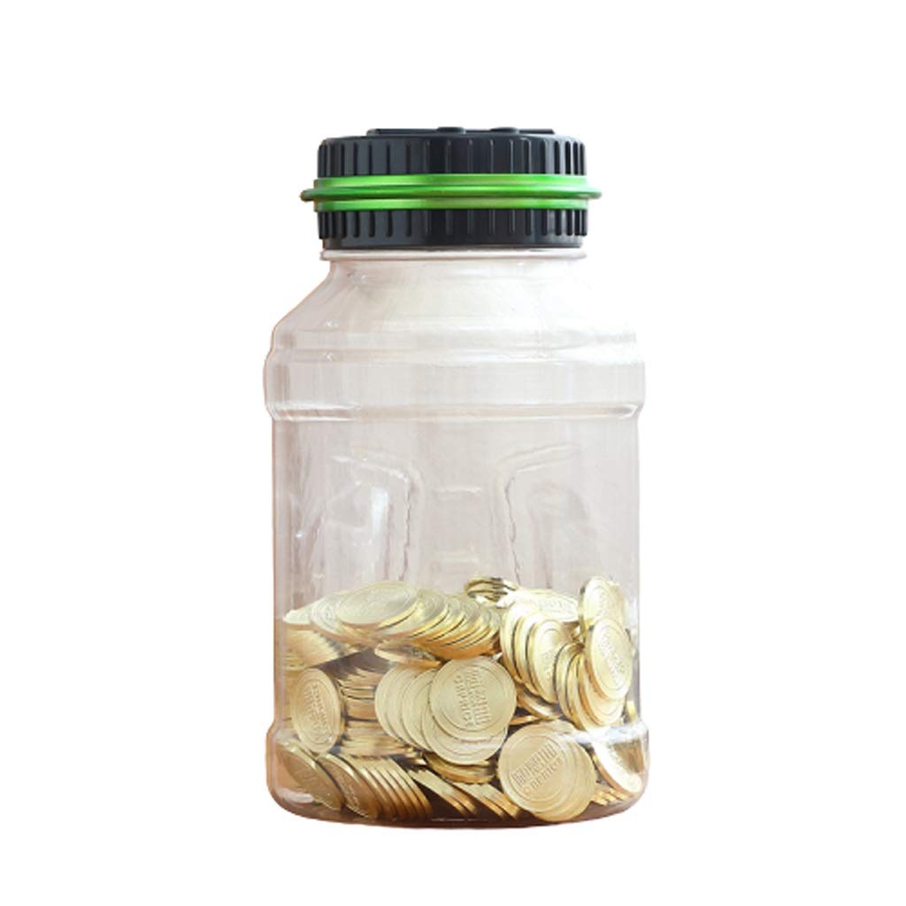 Piggy Bank Money Banks Digital Coin,Automatic Counter Totals All Coins Clear Saving Jar with LCD Display
