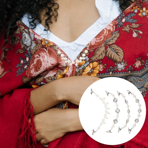 Clips de perlas sin hebilla que sujetan cárdigans sin dañar la ropa 6