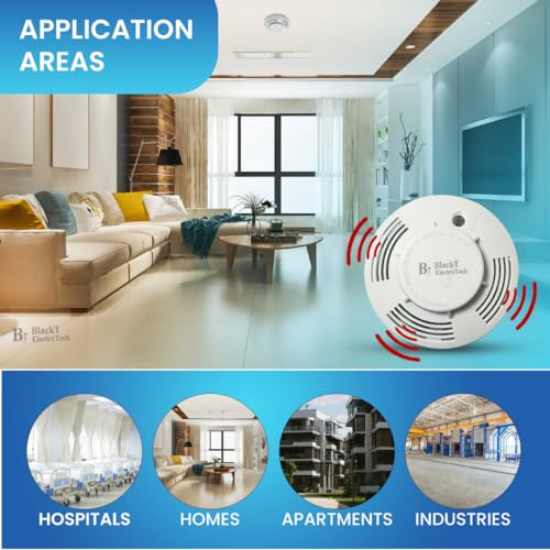 Image of Blackt Electrotech(BT35F): Updated Smoke Detection Sensor Alarm DIY 2 PC Pack