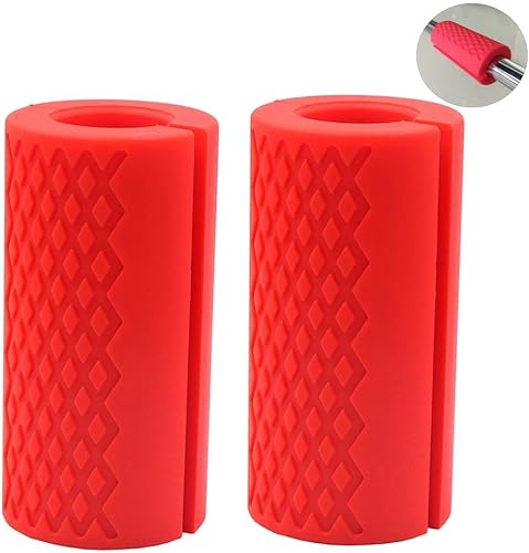 Barbell Grips - Adaptador de brazo grueso para mancuernas con goma de silicona de alta densidad, agarres de barra para levantamiento de pesas,