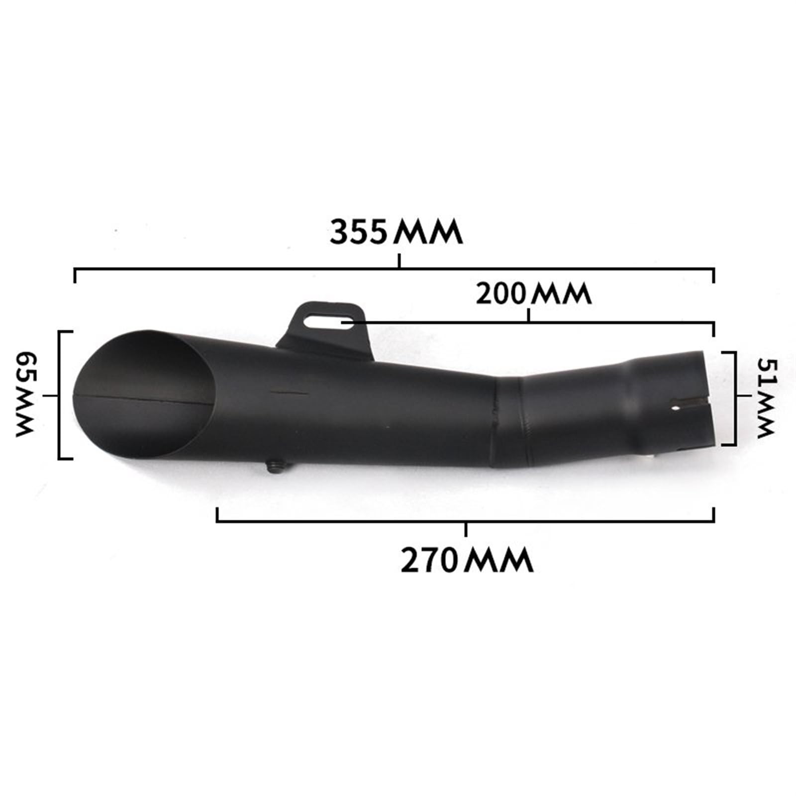 Marmitta Moto Silenziatore Tubo Modificato Motocross Scarico Universale Moto Tubo centrale scarico(Color:B)