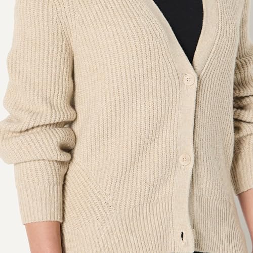 Image of Amazon Essentials Women's Soft Touch Ribbed Blouson V-Neck Cardigan Sweater