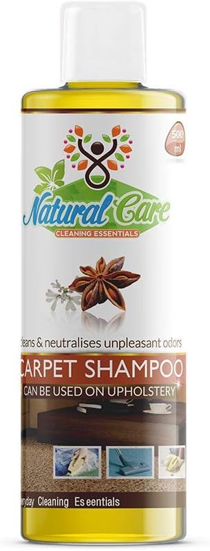 Natural Care Carpet and Upholstery Cleaner Shampoo Concentrate 1 Litre| Sofa Fabric Couch Cleaning Liquid for Remove Dirt, Spots & Stains from Carpet Rug, Leather Sofa & Car Upholstery.