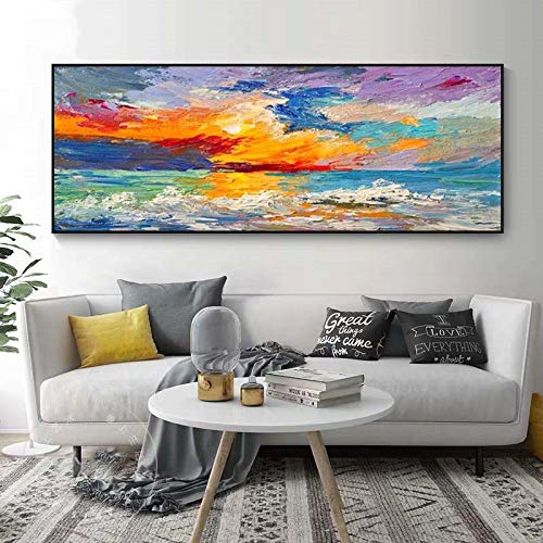 Impression sur toile paysage marin art abstrait moderne