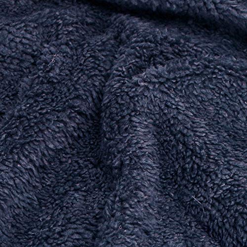 Facitisu Men's Winter Hoodies Jackets Hooed Fleece Sweatshirt Wool Warm Thick Zipper Coats Big And Tall S-5Xl Navy Small #TOP4