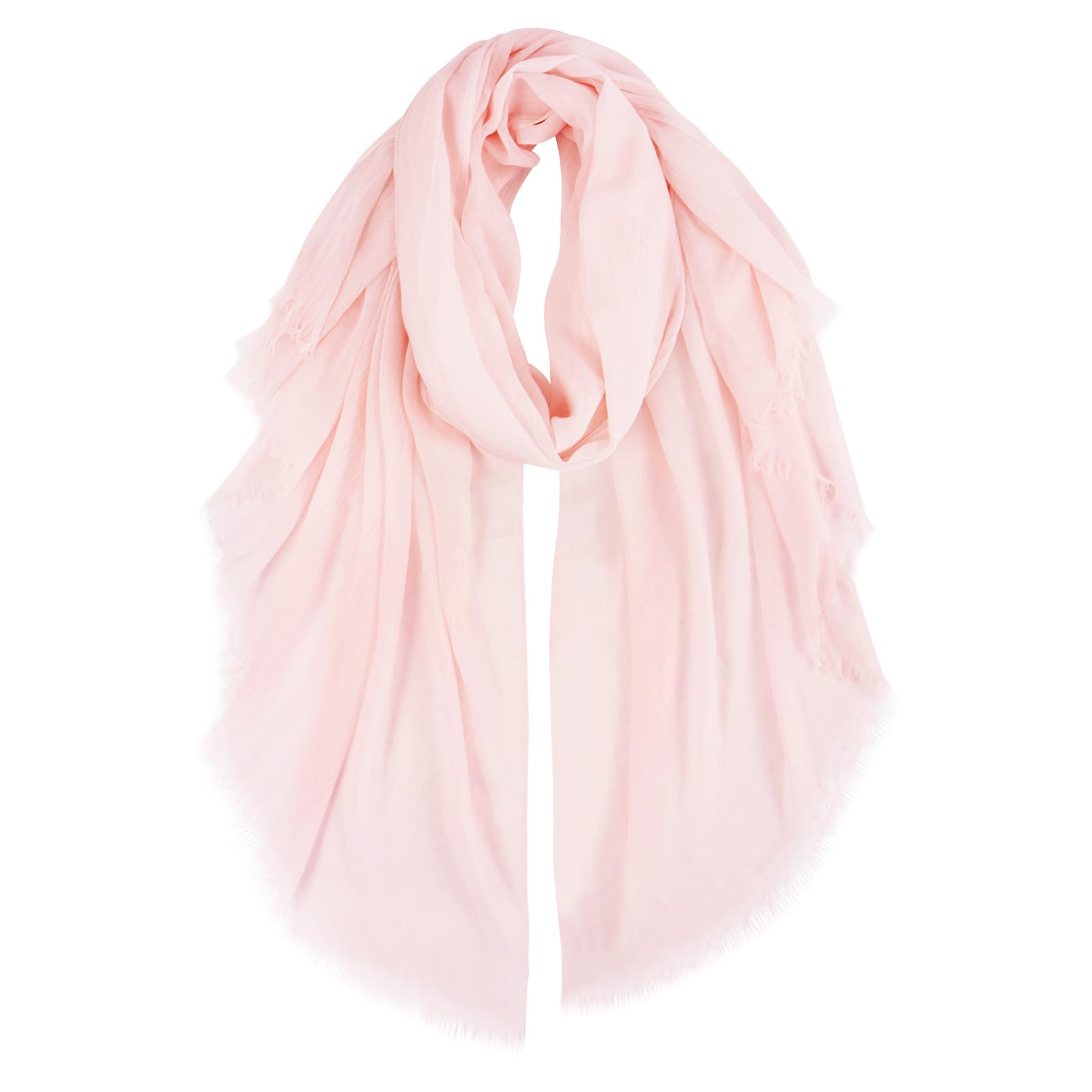 DAMILY Damen Schal Fransen Langer Schal einfarbig turban damen Wraps Scarf Poncho Geschenke für Frauen