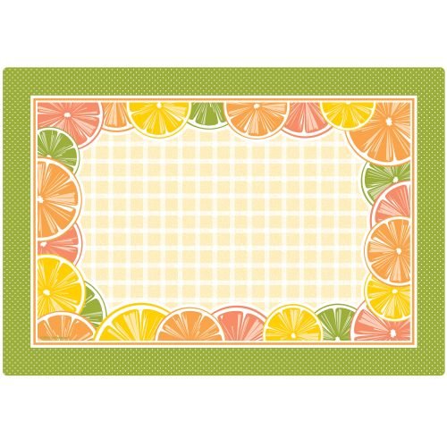 Hoffmaster Citrus Paper Placemats 50 Per Pack #TOP24