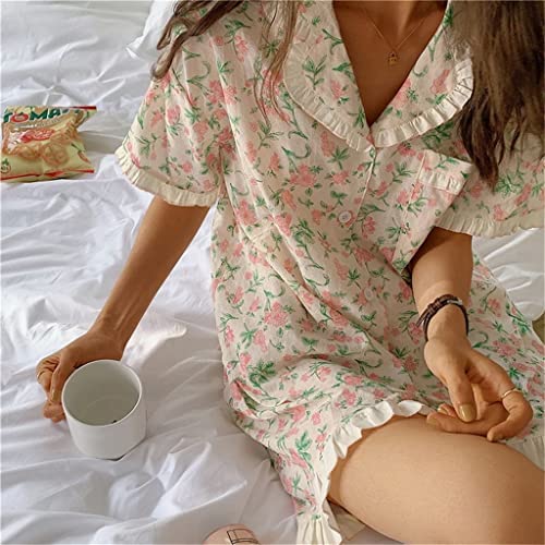 Sleepwear Set LJIANGD fini les nuits inconfortables avec la dentelle douce col V