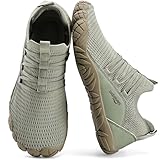 WateLves Barefoot Water Shoes Men Women Wide Toe Box Slip-on Walking Shoes Zero Drop Minimalist Gym Sneakers for Training Yoga Beach Hiking (Olive Green, 42)
