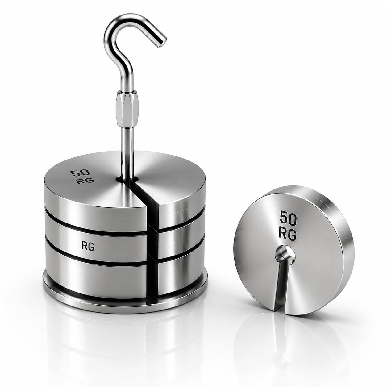 RG - Slotted Weight with Circular Hanger || Chrome Plated || Heavy Duty || Smoothly Finished || Slotted Weight Set- (5 x 50 gms.= 250 gms.)-image-13