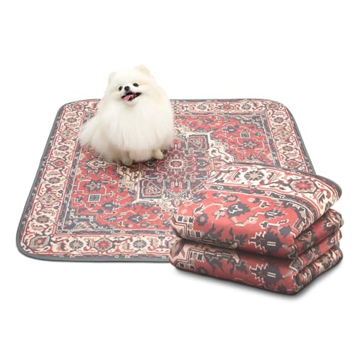 Image of Paw Inspired Designer Print Dog Pads (2 Pack) | Premium Washable Pee Pads | Reusable Puppy Pads for Potty Training, Whelping, Waterproof Mat | Leakproof, Non-Slip Liner (Persian Style, 36 inch x 36 inch Size)