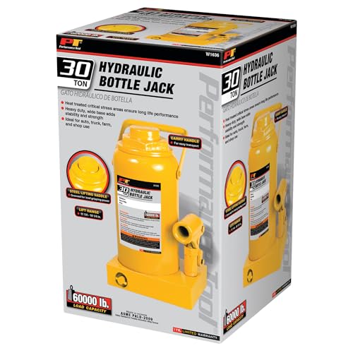 Image of Performance Tool W1636 30 Ton Heavy Duty Hydraulic Bottle Jack