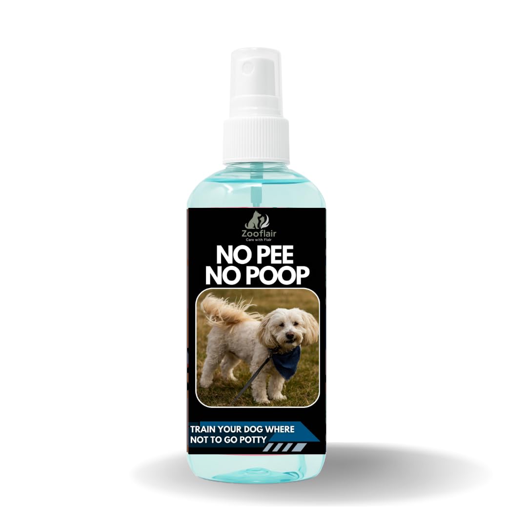 Zooflair Dog No Pee No Poop Training Spray, 500 ml, Natural Essential Oils, Alcohol-Free, Non-Toxic Indoor Outdoor Potty Training Solution