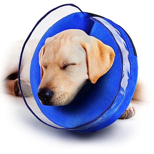 Zeaxuie Soft Inflatable Dog Cone Collar for Dogs After Surgery with Enhanced...